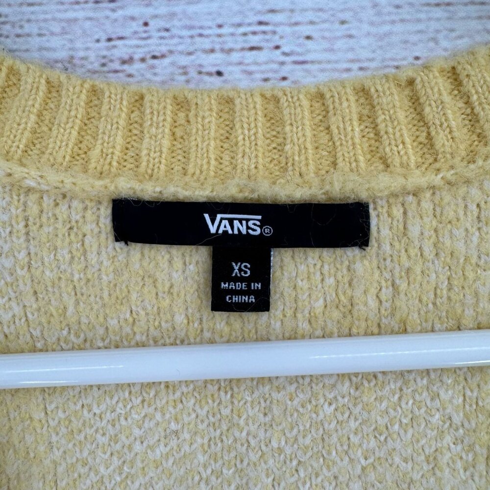 Vans Yellow & White Checkerboard Cardigan Sweater - Picture 8 of 14